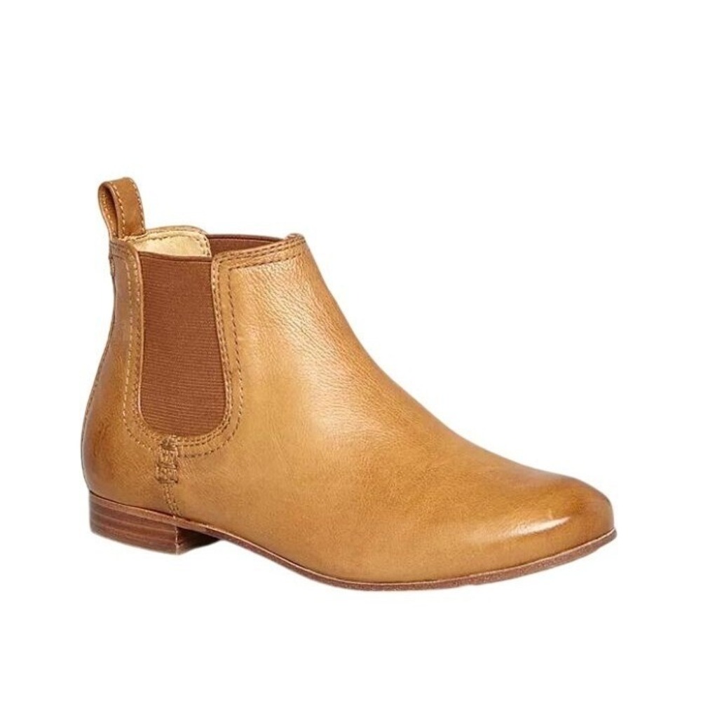 Frye Womens Jillian Chelsea Brown Ankle Boots in Camel‎ Leather Size 6.5